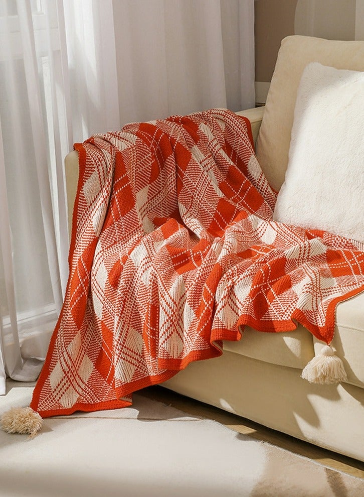 Bohemian Style Knitted Soft Throw Blanket Keep Warm