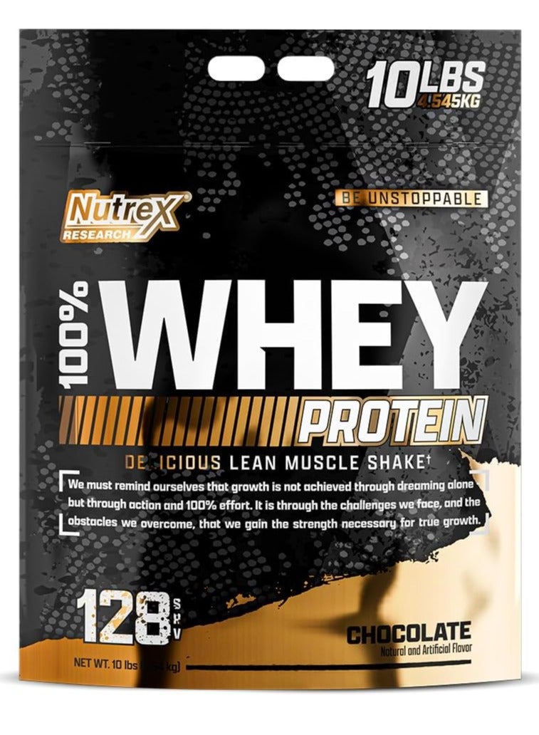 100% Whey- Premium Protein Blend for Optimal Muscle Growth and Recovery (Chocolate) Flavor, 10 LBS