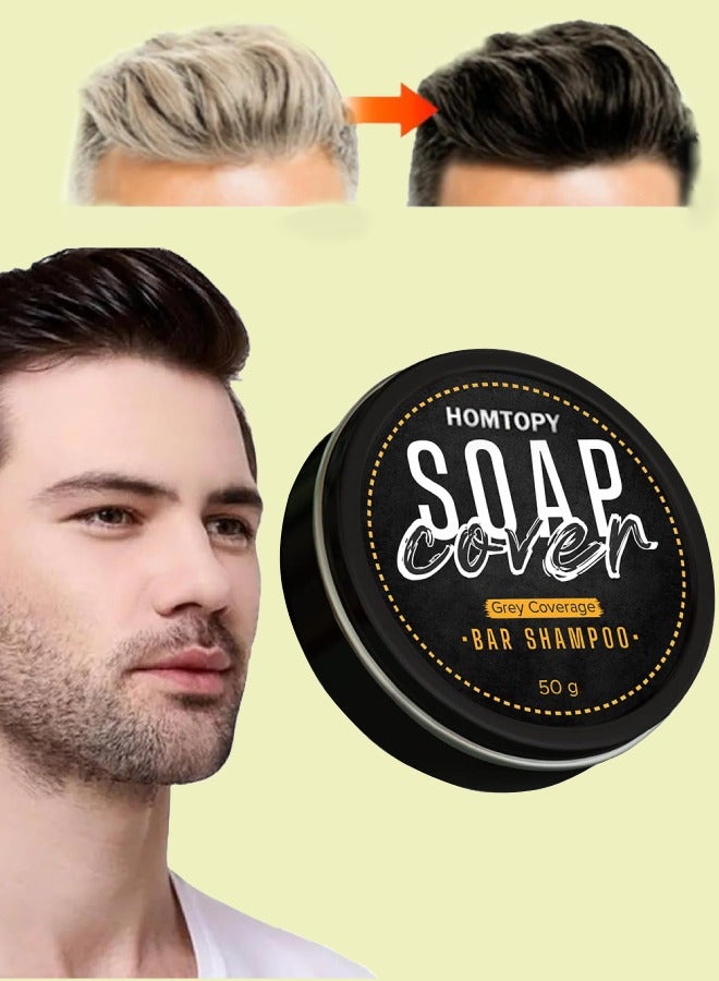 Soap Cover Gray Coverage Bar Shampoo Soap Cover Reverse Grey Hair Bar Hair Darkening Compressed Soap Bar Gray Coverage Soap Hair Dye Shampoo
