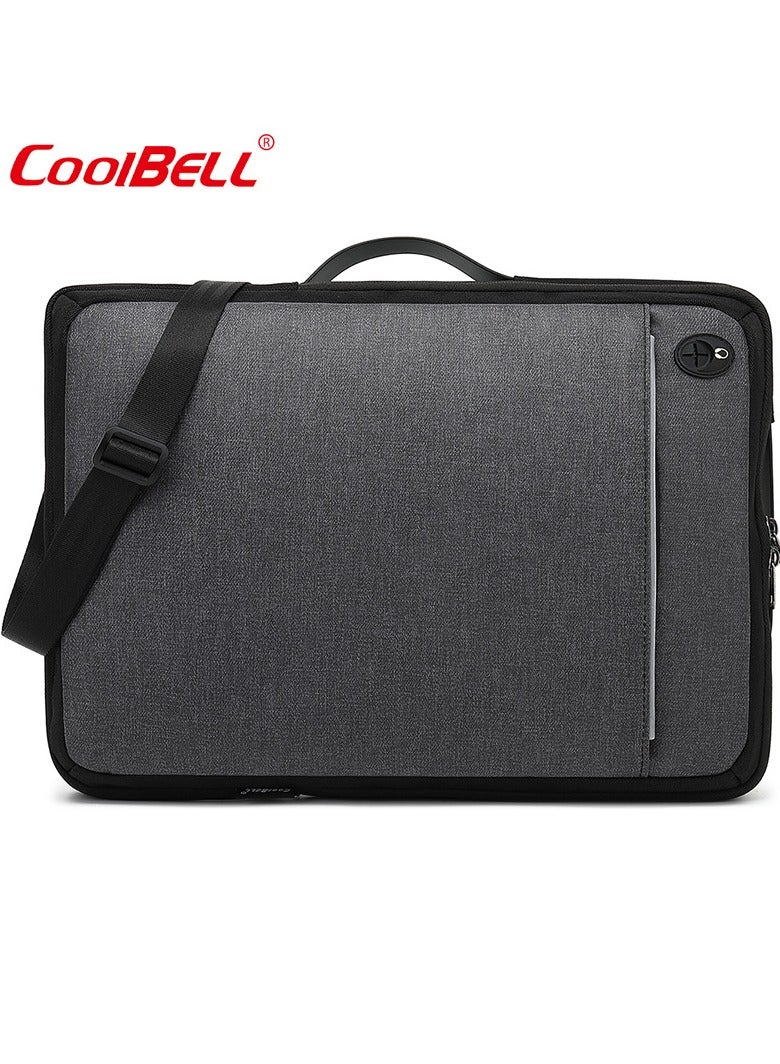 Convertible Multi-Functional Laptop Briefcase Outdoor Backpack Black/Grey