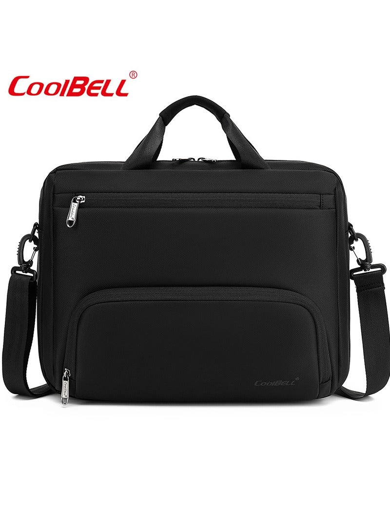 Men's Large Capacity Laptop Bag Simple Fashion Briefcase Black