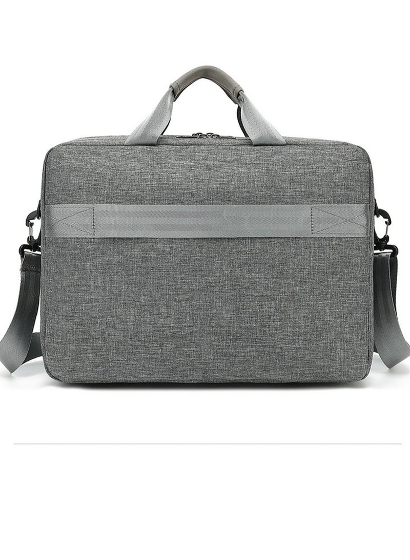 Men's Large Capacity Multi-Functional Laptop Bag Briefcase Grey