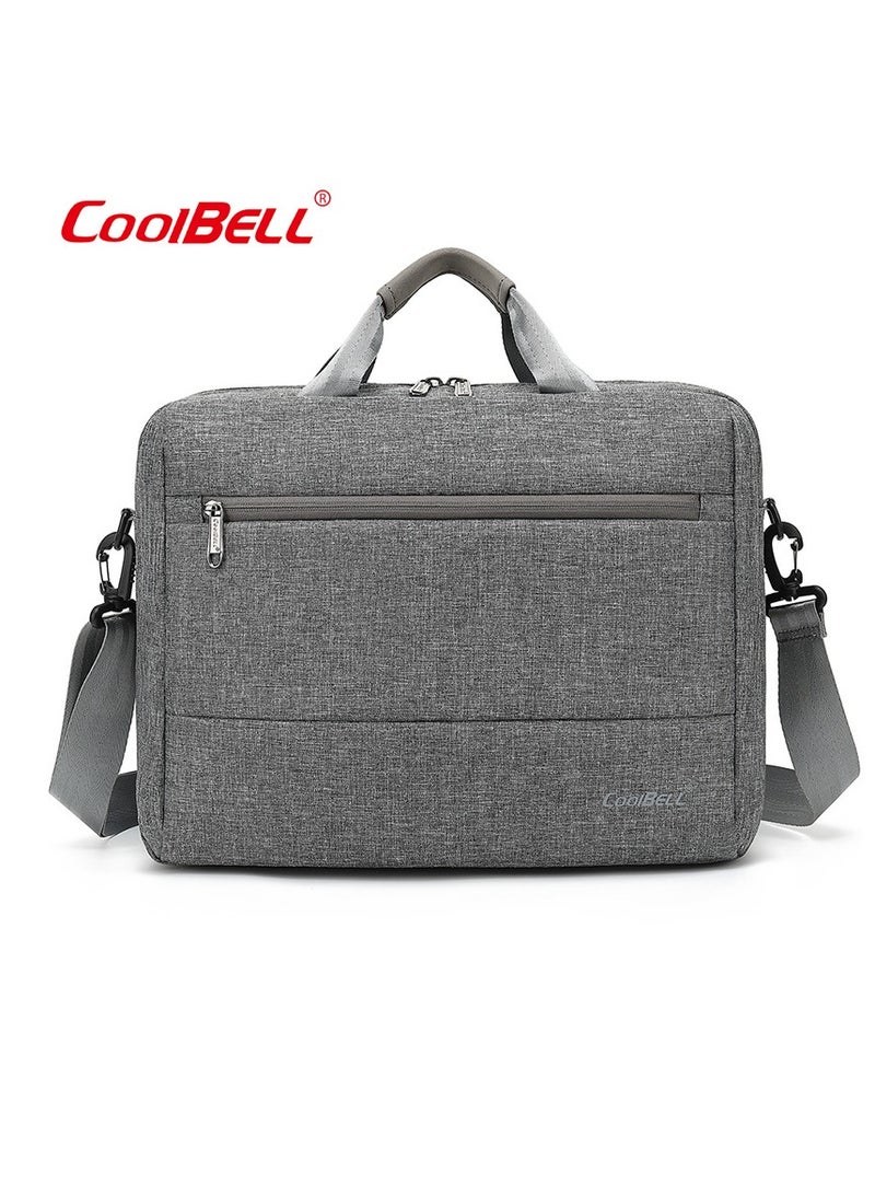 Men's Large Capacity Multi-Functional Laptop Bag Briefcase Grey