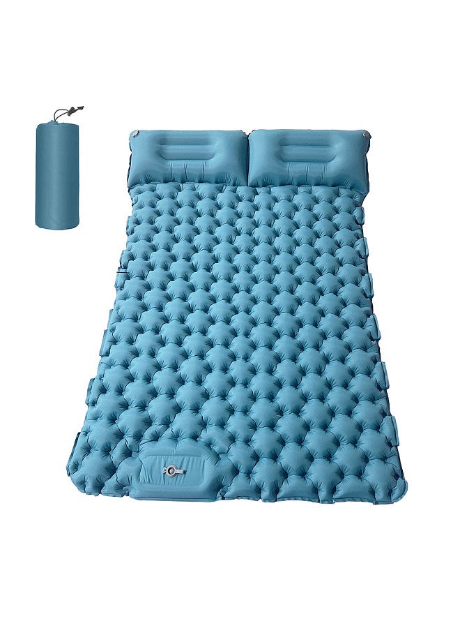2 Person Camping Mat with Air Pillow Portable Air Mattress Waterproof Backpacking Sleeping Pad