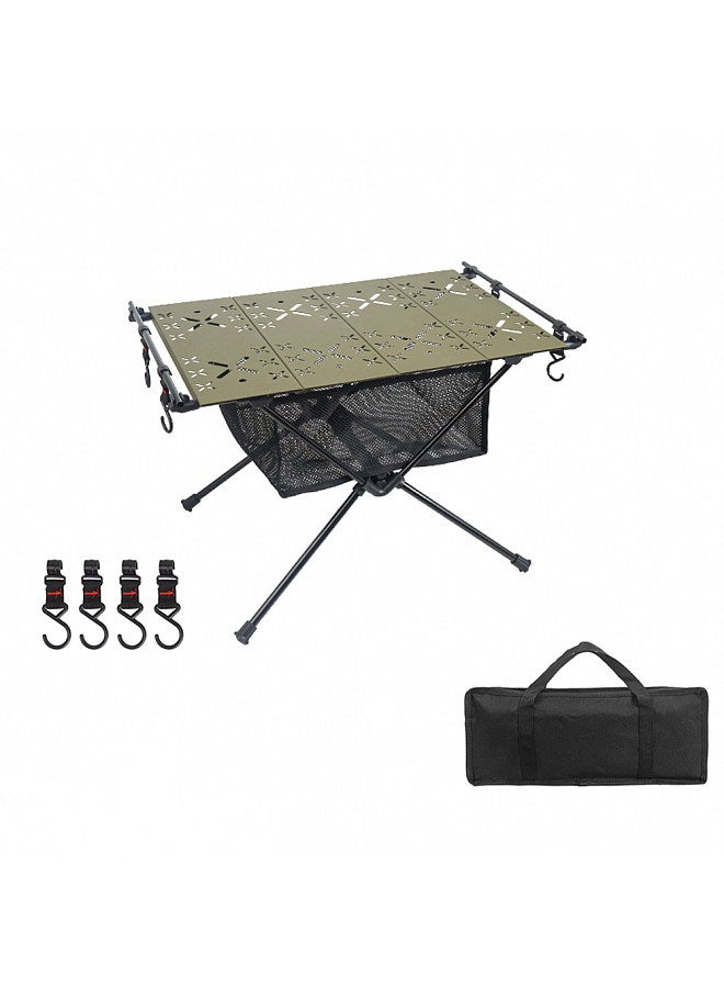 IGT Table Portable Aluminum Alloy Folding Table Multifunction Ultralight Barbecue Camping Table Hiking Roll-Up Desk with Storage Bag for BBQ Picnic Hiking Riding