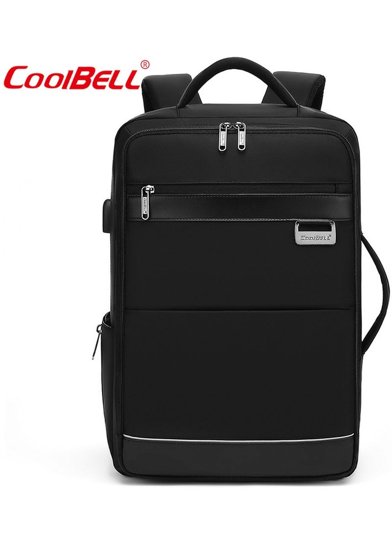 Men's Large Capacity Outdoor Backpack Casual Laptop Bag Black