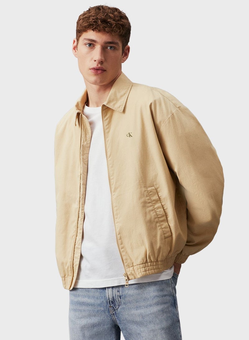 Zip Through Harrington Jacket