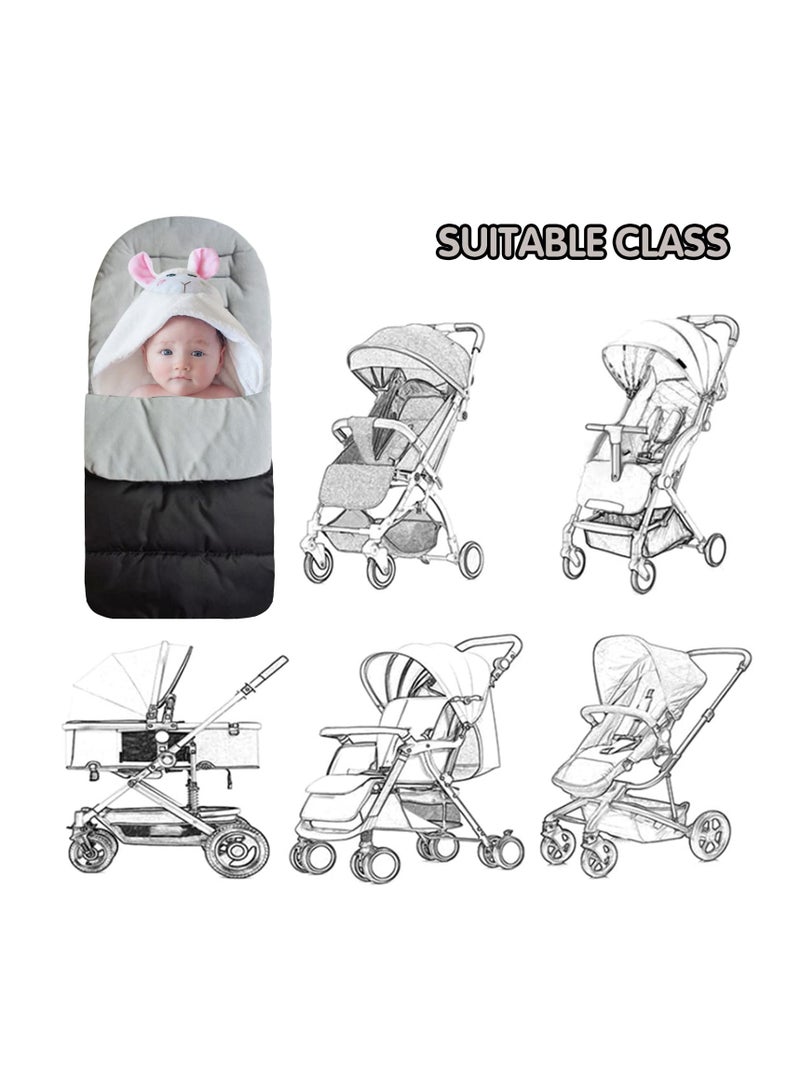 Pushchair Pram Footmuffs, Universal Baby Sleeping Bag, Winter Warm Cosy Toes for Pushchair, Pram, Stroller and Buggy, Winter Outdoor Stroller Sleeping Bag, Extra Long for Baby and Toddler