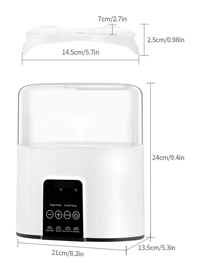 Baby Bottle Warmer, Fast Warming, 24H Constant Mode Breast Milk Warmer, Baby Food Heater & Defrost Warmer with Timer for Twins, LCD Display Accurate Temperature Adjustment