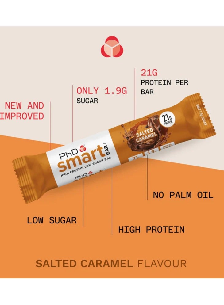 PhD Smart Bar Salted Caramel Flavor 64g Pack of 12