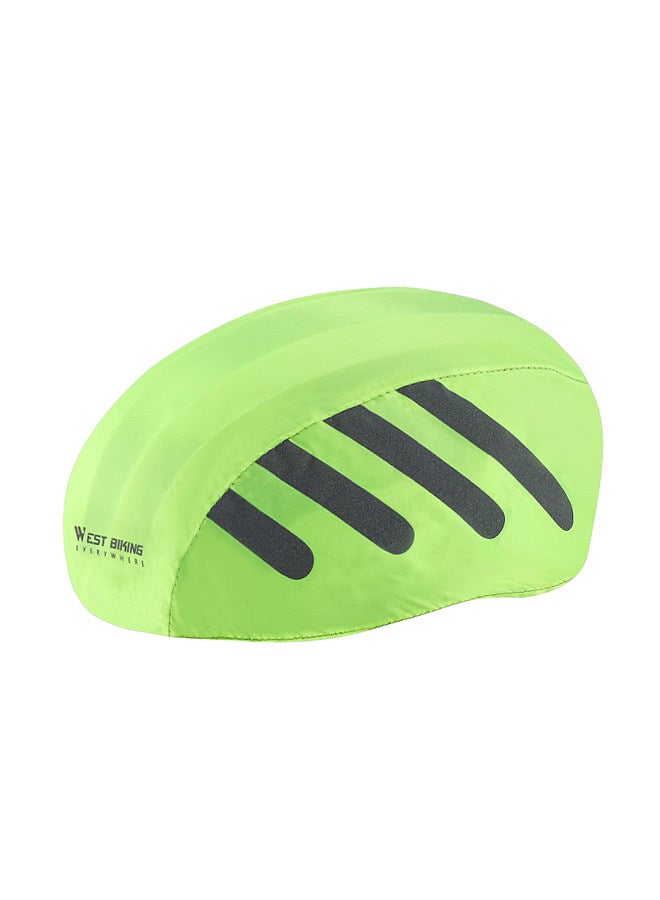 Bicycle Helmet Rain Cover Reflective Road Bike Helmet Cover Waterproof Dustproof Drawstring Protective Cover for Helmet