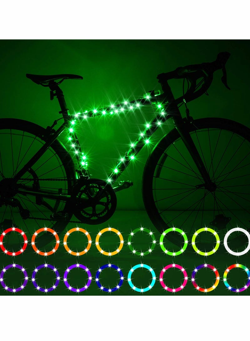 LED Bike Frame Lights, 16 Color ,LED Bike Frame Rope Light, Remote Control Bicycle Frame LED Light