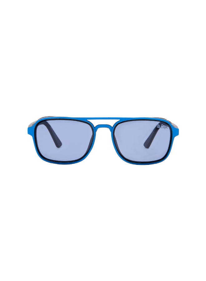 Polarized PC Blue with Fashion type, Round Shape
48-15-125 mm Size, 0.74MM POLARZIED Lens Material, Black With Blue Frame Color