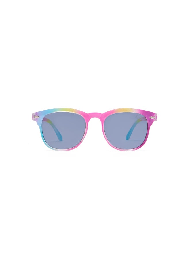 Polarized PC Blue with Wayfarer type, Round Shape
41-15-120 mm Size, 0.74MM POLARZIED Lens Material, Rainbow Colorful Frame Color