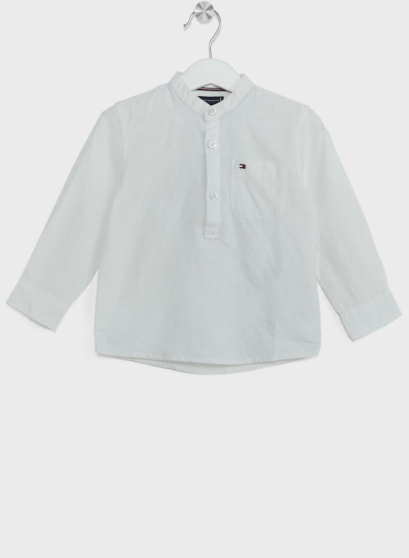 Kids Hemp Collar Shirt