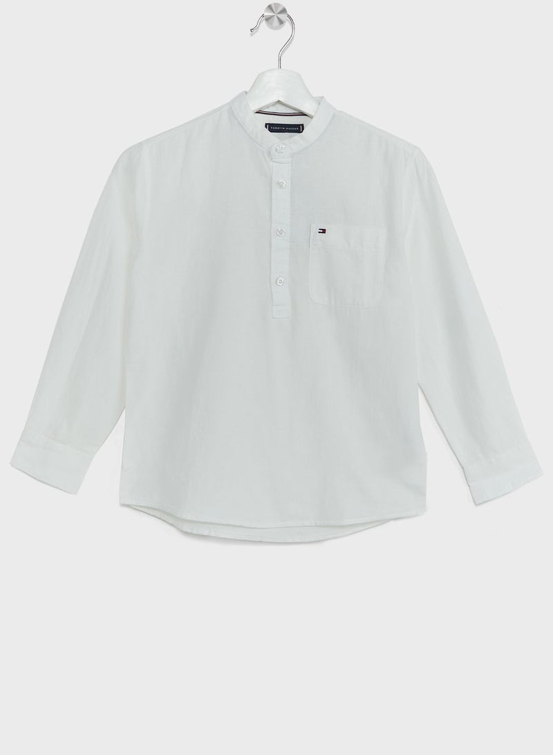 Youth Hemp Collar Shirt