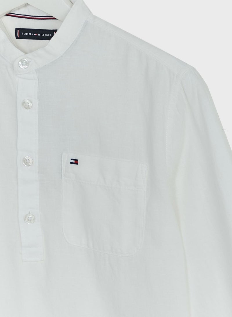 Youth Hemp Collar Shirt