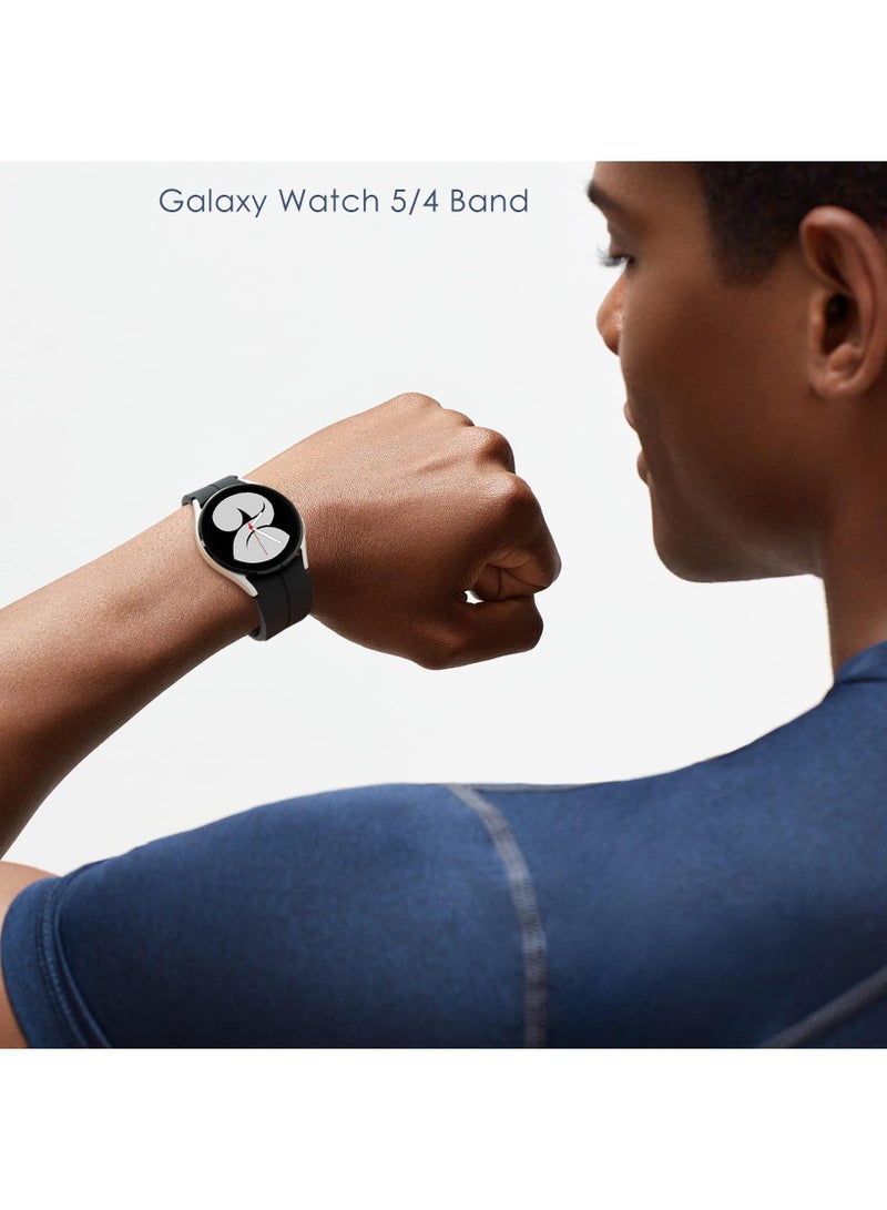 5-Pack Silicone Replacement Strap Compatible with Samsung Galaxy Watch 5 Pro 45mm Galaxy Watch 4 40mm 44mm Classic 42mm 46mm - No Gap Replacement Strap with Colorful Buckle