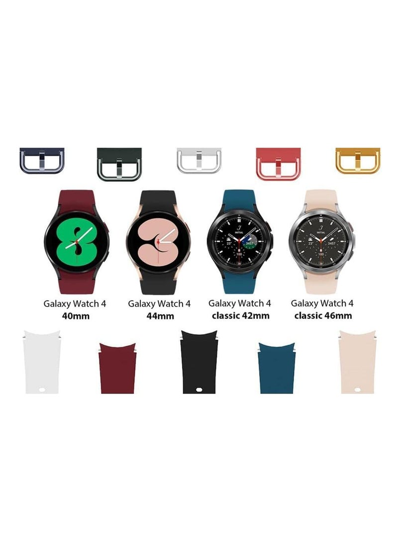 10 PCS Bands Compatible with Samsung Galaxy Watch Galaxy Watch 5 4 40mm 44mm Classic 42mm 46mm Band with Colorful Buckle for Galaxy Watch 5 Pro 45mm 20MM Soft Silicone Strap for Women Men