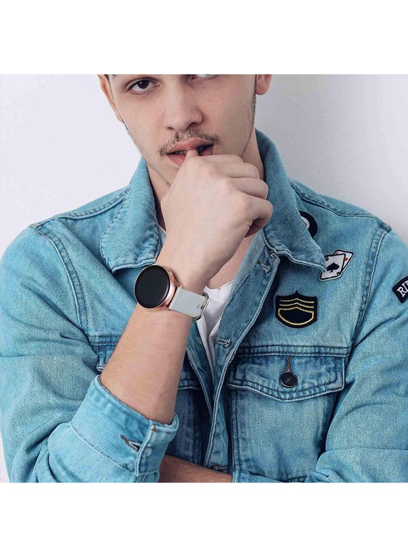 10 PCS Bands Compatible with Samsung Galaxy Watch Galaxy Watch 5 4 40mm 44mm Classic 42mm 46mm Band with Colorful Buckle for Galaxy Watch 5 Pro 45mm 20MM Soft Silicone Strap for Women Men