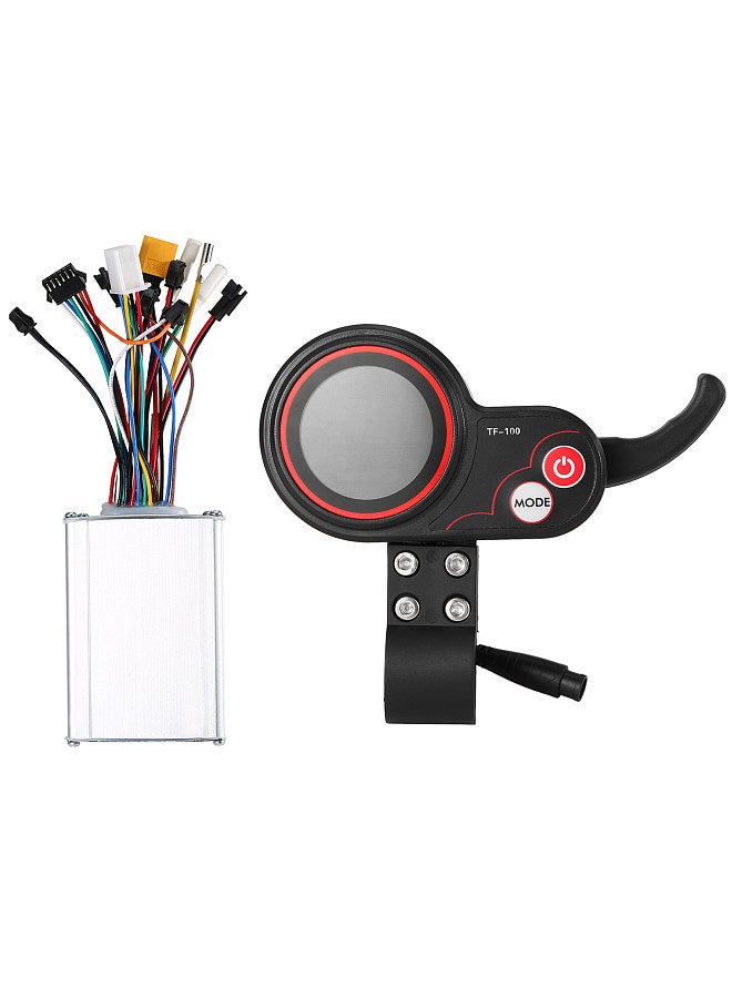 48V Aluminum Alloy Electric Scooter Motor Controller Intelligent Brushless Motor Controller + Electric Scooter Instrument Display Replacement For 10 Inch Kugoo M4
