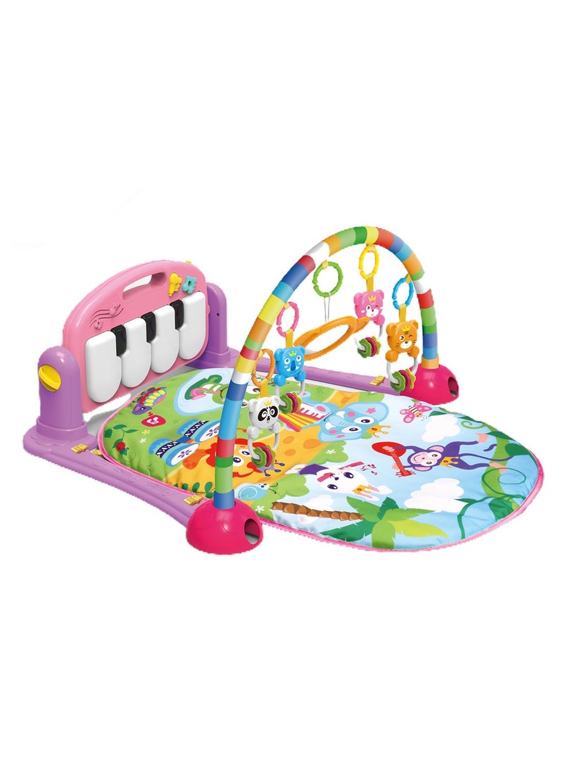 Pedal Piano Body-Building Playmat For Infants With Music, Light And Detachable Rattle Pendants For Fun Filled Activities