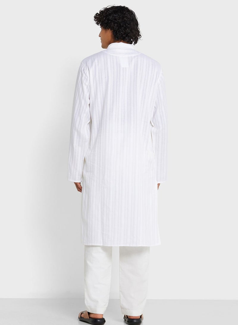 Mandarin Collar Long Kurta