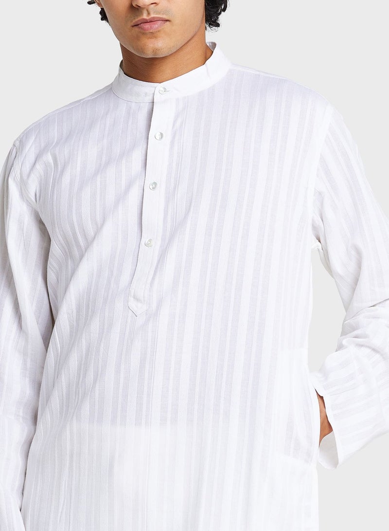 Mandarin Collar Long Kurta