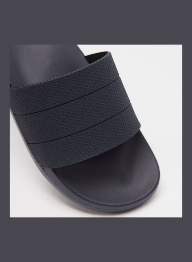 Men's Textured Slides Blue