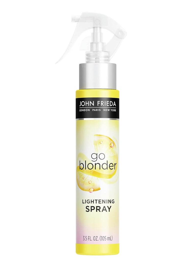 John Frieda Sheer Blonde Go Blonder Lightening Spray, Controlled Hair Lightener to Gradually Lighten Hair, with Citrus and Chamomile BlondMend Technology, 3.5 Ounce