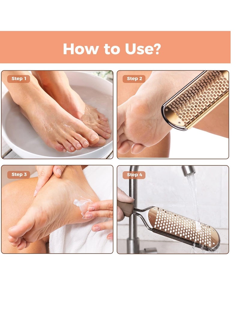 Foot File Foot Scrubber Pedicure - Callus Remover for Feet Easkep Professional Grater Rasp Foot Scraper Corns Callous Removers Cracked Dead Skin Remover for Dry and Wet Feet