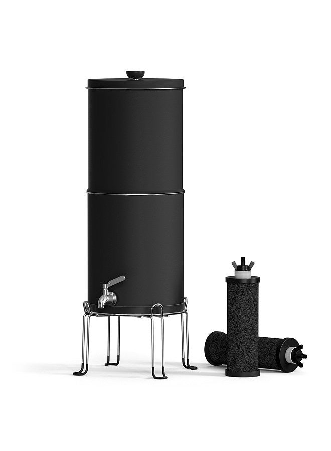 2.25 Gallon Gravity Water Filter System Stainless Steel Countertop Water Filter System Water Purifier