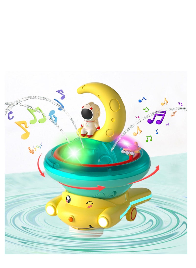Baby Bath Toy for Toddlers, Astronaut Sprinkler Bathtub Toys, Light Up Fun Kids Bath Toys, Sutable for Toddlers Infants 1 2 3 Years