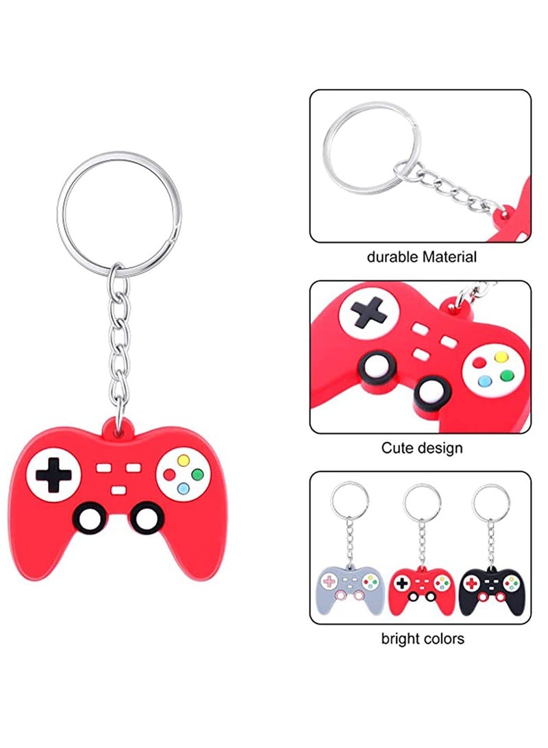 Keychains Video Game Controller Keychains Game Controller Handle Key Ring Pendant Charms for Video Game Party Favors Birthday Baby Shower Gifts 3 Colors 15 Pieces