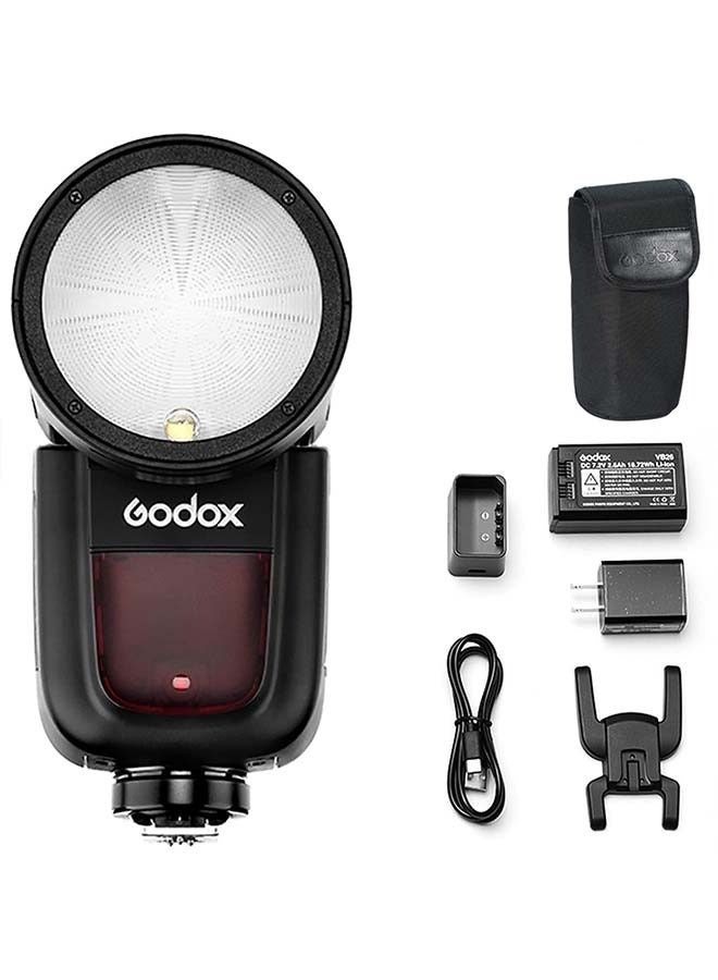 Godox V1-C Round Head Camera Flash Speedlite, 2.4G X Wireless HSS 76Ws Speedlight Flash for Canon 6D 7D 50D 60D 500D 550D 600D 650D 1000D 1100D 1DX 580EX II 5D Mark II III