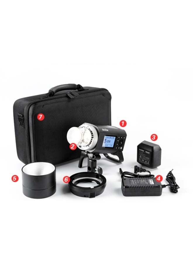 Godox AD400 Pro AD400Pro Outdoor Flash Strobe, Portable 400W 2.4G TTL 1/8000 HSS Monolight, 0.01-1s Recycle, 30W LED Modeling Lamp with Rechargeable Battery and Bowens Mount