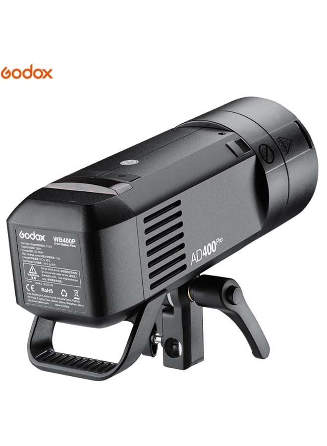 Godox AD400 Pro AD400Pro Outdoor Flash Strobe, Portable 400W 2.4G TTL 1/8000 HSS Monolight, 0.01-1s Recycle, 30W LED Modeling Lamp with Rechargeable Battery and Bowens Mount