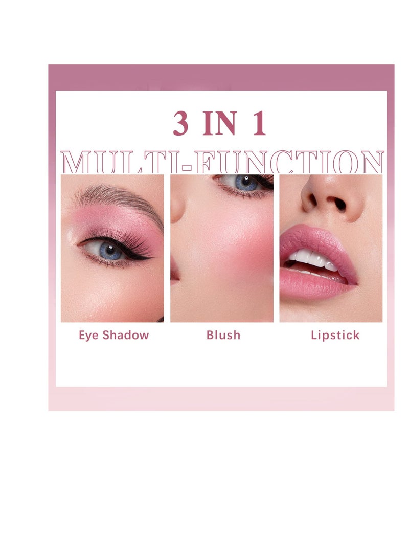 Cream Blush Stick, Long Wearing Waterproof Blush Face Stick, Matte Finish (Pink)