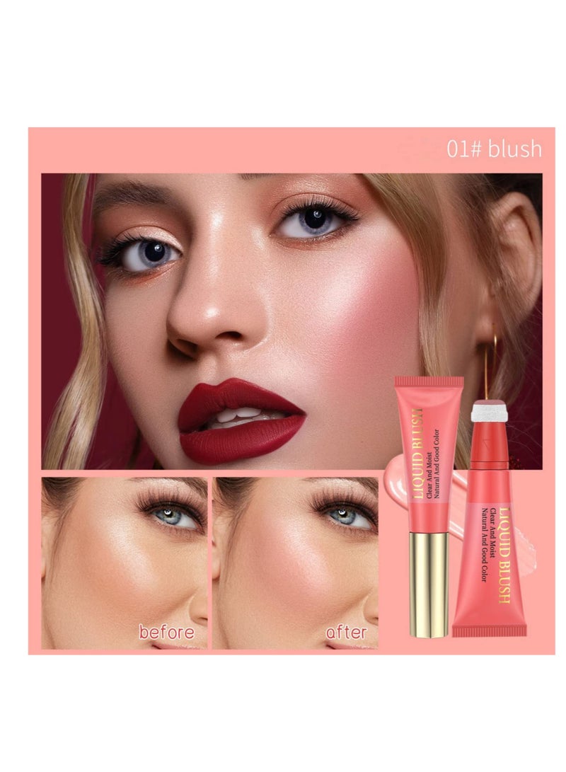 3 Pcs Liquid Blush, Dewy Cheek Tint, Creamy Texture Blush Wand, Natural Makeup, Moisturizing Lightweight Blendable Feel