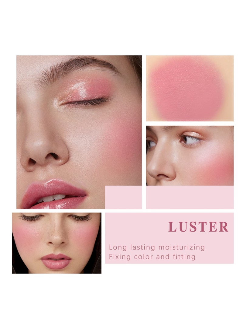 Cream Blush Stick, Long Wearing Waterproof Blush Face Stick, Matte Finish (Pink)