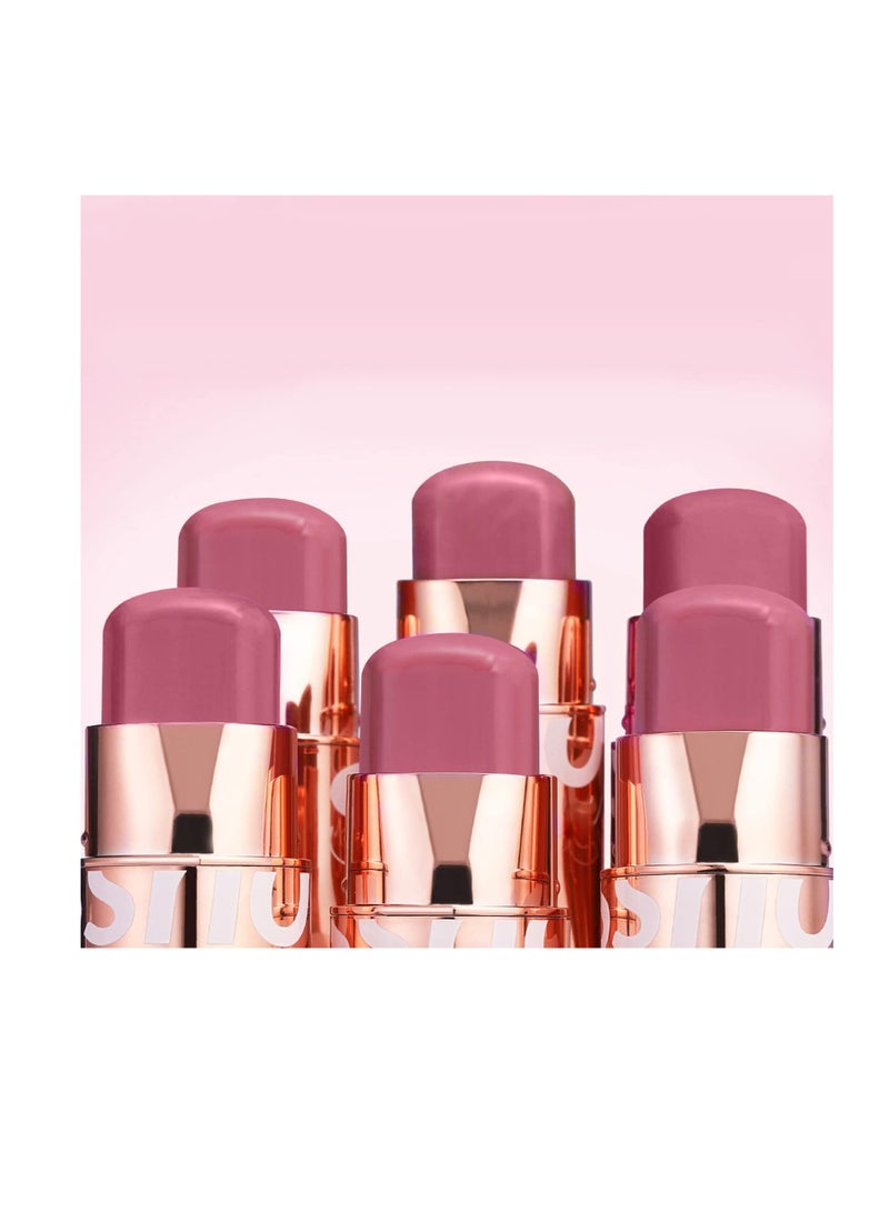 Cream Blush Stick, Long Wearing Waterproof Blush Face Stick, Matte Finish (Pink)
