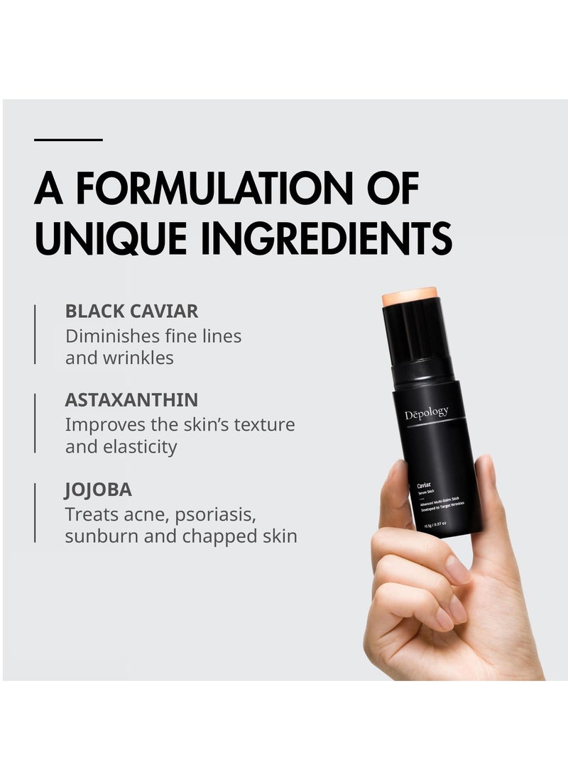 depology Caviar Multi Balm Stick, Hydrating Serum Stick for Refined Wrinkle Appearance, Luxurious Facial Balm to Hydrate and Diminish Signs of Aging, Korean Beauty & Personal Care