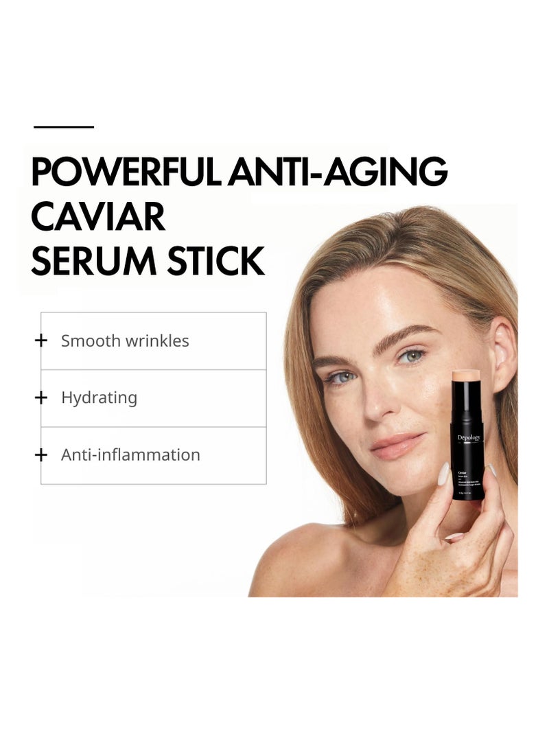 depology Caviar Multi Balm Stick, Hydrating Serum Stick for Refined Wrinkle Appearance, Luxurious Facial Balm to Hydrate and Diminish Signs of Aging, Korean Beauty & Personal Care