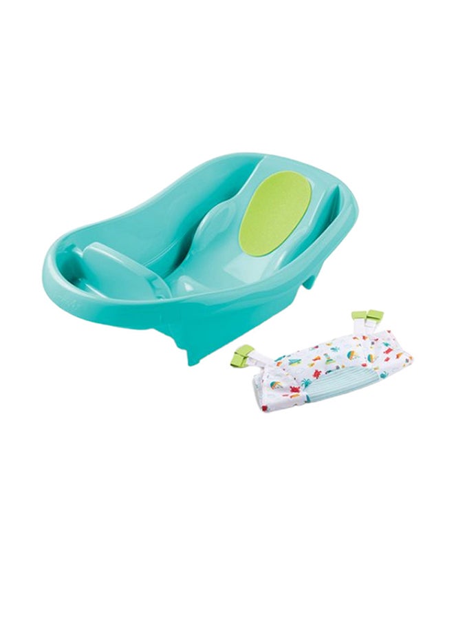 Comfy Clean Deluxe Baby Durable Bath Tub With Hammock - Green