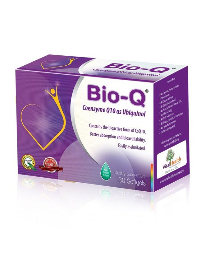 Coenzyme Q10 as Ubiquinol Dietary Supplement: Enhanced Absorption for Vital Energy Support 30 Softgels