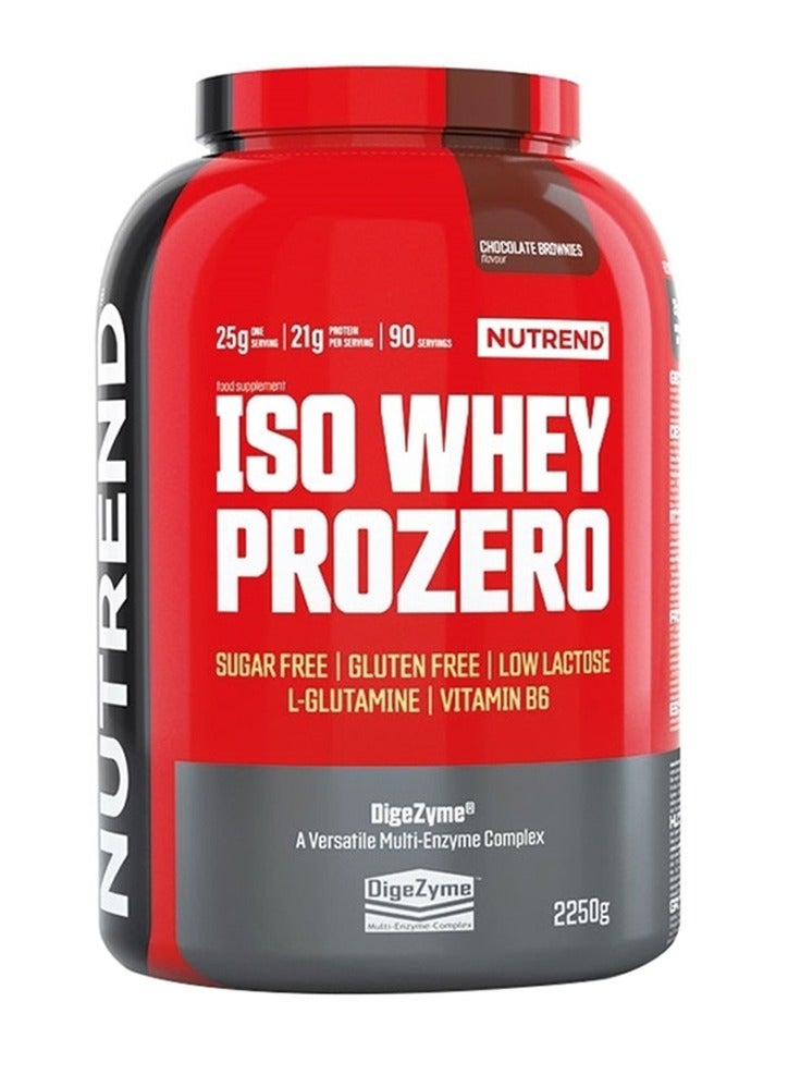 NUTREND Iso Whey Prozero 21 g of protein per dose Chocolate Brownies 2250g
