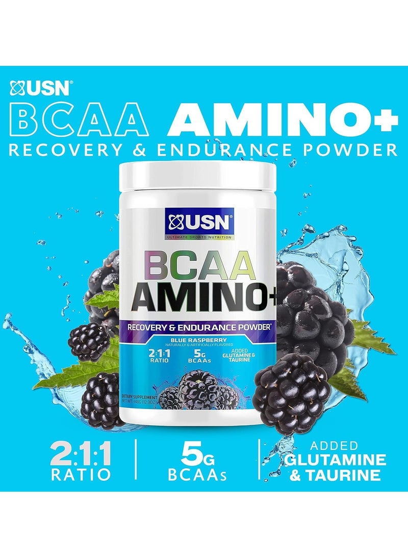 USN BCAA Amino+ 273g Blue Raspberry Flavor 30 Serving