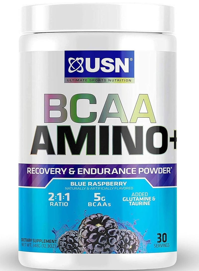 USN BCAA Amino+ 273g Blue Raspberry Flavor 30 Serving