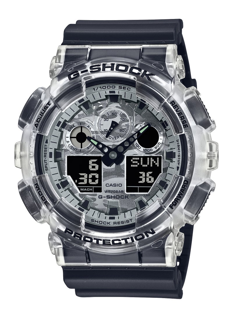 G-Shock Analog+Digital Resin Band Watch GA-100SKC-1ADR