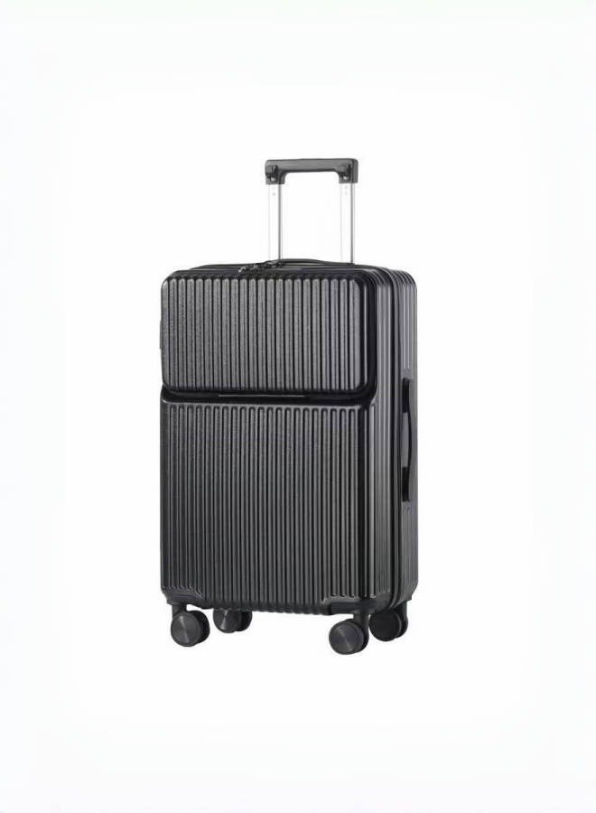 20/24 Inch Carry On Luggage Upright Front Opening Suitcase Luggage with Wide Handle Durable PC Hardside Travel Suitcases Rolling Luggage